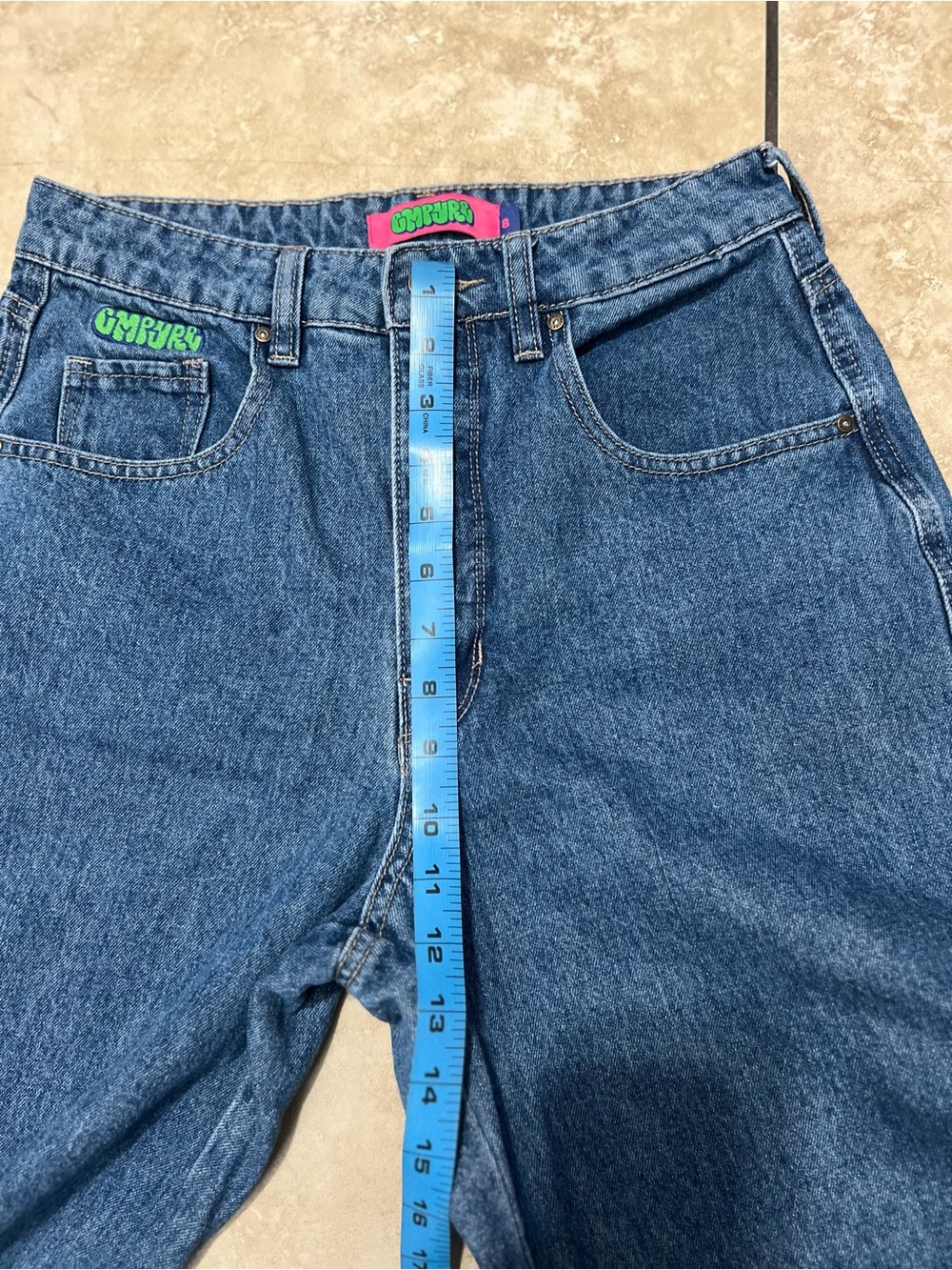EMPYRE TORI SCORPION EMBROIDERED LOOSE FIT SKATE JEANS Inseam 31 - Picture 5 of 7